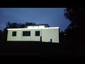Video mapping on Haus am Horn: Bauhaus geometry and rhythm of light.