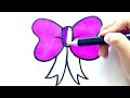 Easy Drawing, Painting and Coloring a Bow| Step by Step|for kids
