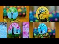 DIY Egg Shell Art | Four seasons | Miniature art | Acrylic painting | Easy Craft Ideas