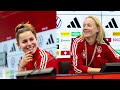 [ Cut ] interview Lena Oberdorf und Lea Schüller ❤️⚽️DFB Frauen Fussball Mannschaft EM Qualifikation