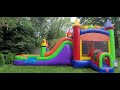 MULTI COLOR BOUNCE HOUSE WITH A WET SLIDE - Bounce House Rentals - Bounce Zone CT