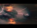 Thunderstorm Intense Lightning Strikes - Heavy Thunder & Lightning Background Video