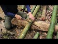 Full Video 7 Days| solo Bushcraft| building a bush|and camping overnight in the forest.