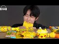 ASMR ICE CREAM PIKACHU FOOD PARTY JELLY CANDY DESSERTS MUKBANG EATING SOUNDS CONVENIENCE STORE