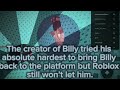 Roblox removed Billy?! (R.I.P Billy) #BRINGBACKBILLY