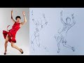 How To Draw Dance Pose || Female Dynamic Figure Drawing||Volumetric Drawing