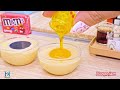 Rainbow KitKat Sprinkle M&M Chocolate 🌈 How To Make Miniature Rainbow Chocolate Cake Decorations