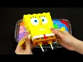 🌈 RAINBOW SPONGEBOB Slime 🌈 I Mixing random into Glossy Slime I Relax with videos 🌠