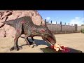 JWD GIGANOTOSAURUS vs ACROCANTHOSAURUS ARENA BATTLE - Jurassic World Evolution 2