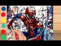How To Paint Spiderman Vs Superman Funny Painting | For Kids