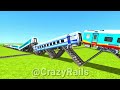 HIGH SPEED TRAIN VS LONG ZIG-ZAG RAILROAD TRACKS ▶️ Indian Train Simulator | Railworks | CarzyRails