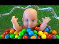 Satisfying Video l Mixing Candy in BathTub with Rainbow Skittles & Magic Slime Cutting ASMR