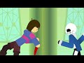 Sans VS Chara (Gencoide Route) (StickNodes Animation) #undertale #sans #frisk #kayzer