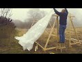 Polytunnel Construction on no budget (DIY polytunnel greenhouse build from reclaimed materials)