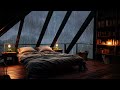 Rain Sounds and Thunder outside the Window - Cozy bedroom for instant sleep