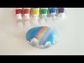 How To Painting on Stone｜Simple Rainbow Acrylic Painting Step by Step #835｜Painted Rocks｜Satisfying