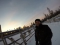 Kakslauttanen Arctic Resort Hotel 2017 Selfie with the reindeers