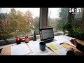 3 HOUR STUDY WITH ME on A RAINY DAY |  Background noise, 10 min Break, No music, Study with Merve