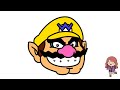 Drawing Wario Easy Step-By-Step Tutorial For Kids