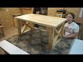 Simple Woodworking Wood Design With Used Pine Timbers and Making a Beautiful Coffee Table