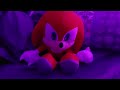 plush knuckles dying in clam for 1 minute