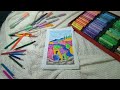 Healing sketchbook tour oil pastel landscape painting ep 68