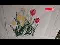 水墨画郁金香(写生)Painting tulips Andyart10