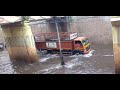 Heavy flood under the railway bridge. #flood #train #bridge #railway #rain