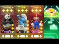 Kung Fu Panda - The Smurf - The Super Mario Bros - Baby Shark - Tiles Hop EDM Rush