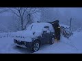 Heavy Snowfall Car Camping