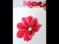 Pintura acrílica decorativa de Flor roja tutorial para principiantes How to paint red flower acrylic
