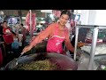 Vegetables, fruits, fish & meat in Battambang, Cambodian food market scenes