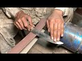 The Process of Making a Sharp Knife from Old Bearing || Forging and Manufacturing Process Videos