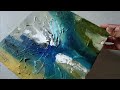 Stunning Abstract Acrylic Painting / Texture art tutorial / Canvas painting for beginners