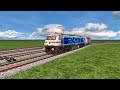 5+3 Diesel &Electric Engine Crossing By Daimond Railroad Tracks | railroad crossing roblox