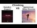 Climbing Genshin VS Spiderman