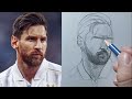 How to Draw a Realistic Messi Portrait Using the Loomis Method - Step by Step @drawing_tutorial20