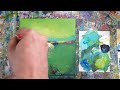 Create Vibrant Abstract Landscape Paintings | Acrylic Painting Demo #abstractpainting