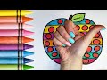 how to draw and coloring with crayons to cook for kids | drawing and coloring to cook for child