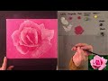 How to paint a rose | floral paintings | acrylic painting tutorials | FREE traceable