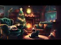 Enchanting Christmas Night Ambience: Cozy Living Room with Cats, Tea, and Magical Atmosphere