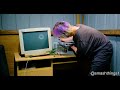 Angry Man's Vintage Beige Computer Office Destruction