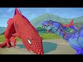 Spider-Man Shark vs Captain America T-Rex, Batman Indominus Rex vs Minecraft Spinosaurus Battle