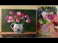 How to Paint Tulips Bouquet / Acrylic Painting / Correa Art