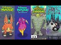 Dawn Of Fire, My Singing Monsters, Flasque Version, Yooreek Version, Zoochosis Redesign Comparisons