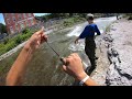 Salmon fishing with an ice rod - Lake Ontario tributaries