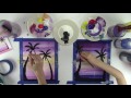 How To Paint a Sunset with Palm Trees --Art Lesson for Kids