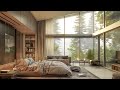 Experience the Spring Morning in Luxury Forest Bedroom with Soft Jazz Piano | Music for Work, Relax