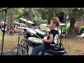 Caleb Lackey age 7 drum cover  Nothin but a good time by Poison