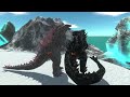 Growing Godzilla Vs. Dark Itself - Animal Revolt Battle Simulator